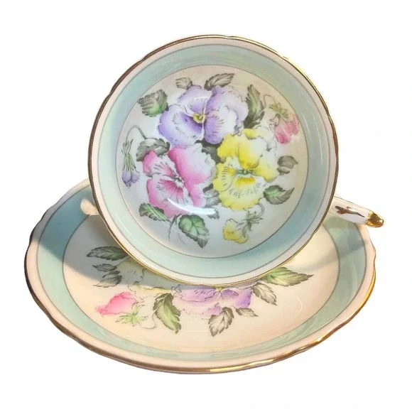 Vintage Paragon by Appointment Pansies Teacup and Saucer - Picture 2 of 9